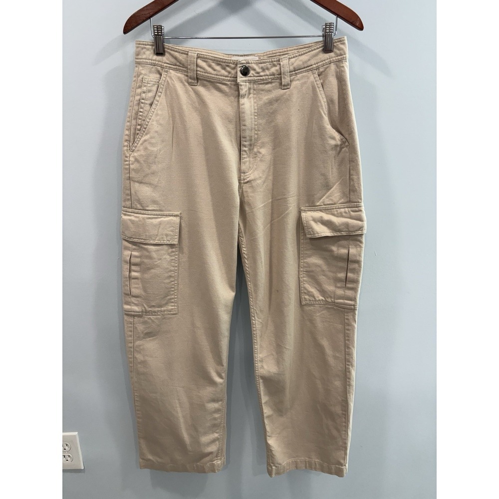 Cotton On Women's Beige High Rise Loose Fit Cargo Pants Sz 8 Utility Gorpcore